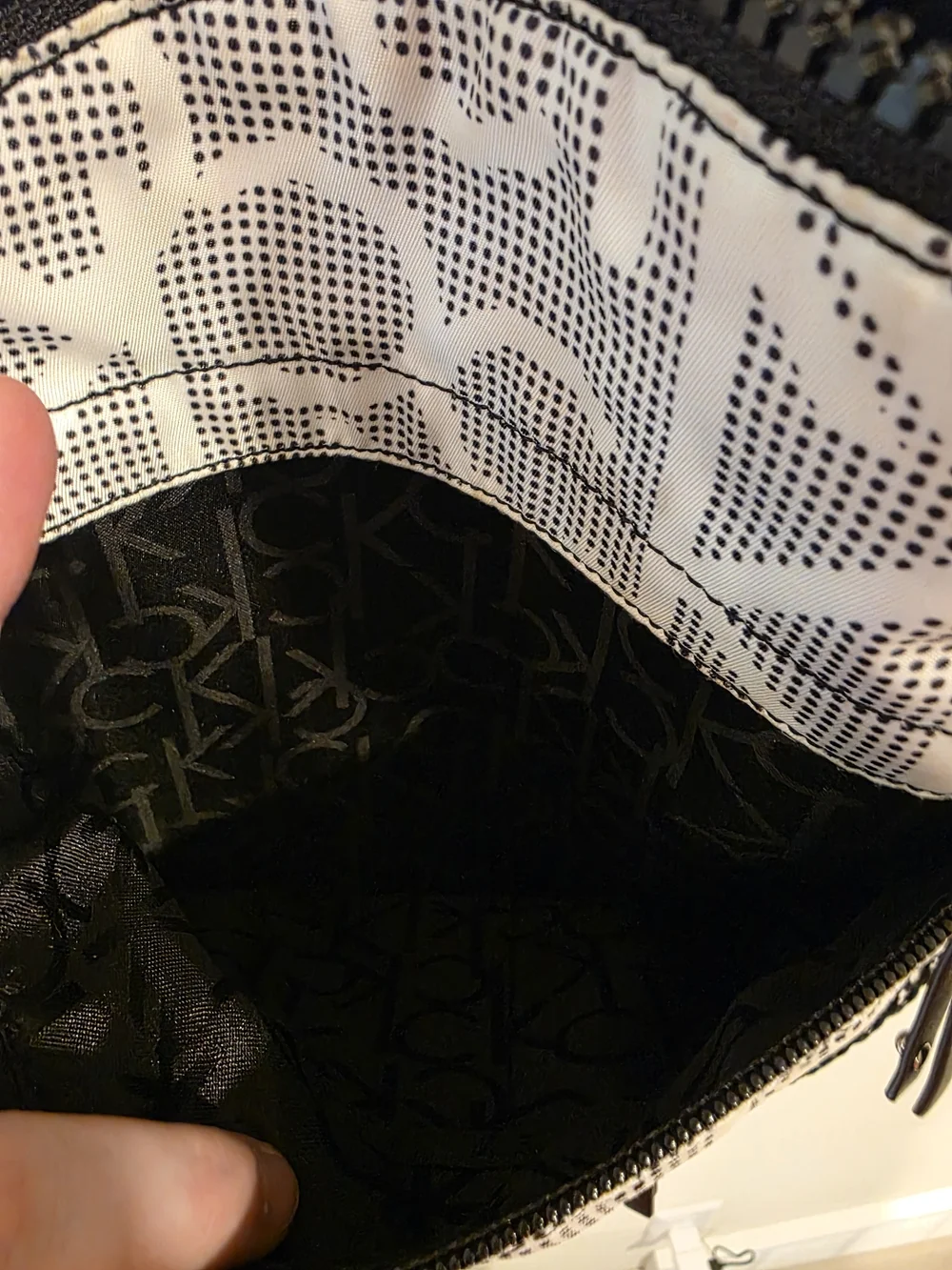 Calvin Klein Black and White Logo Mini Backpack